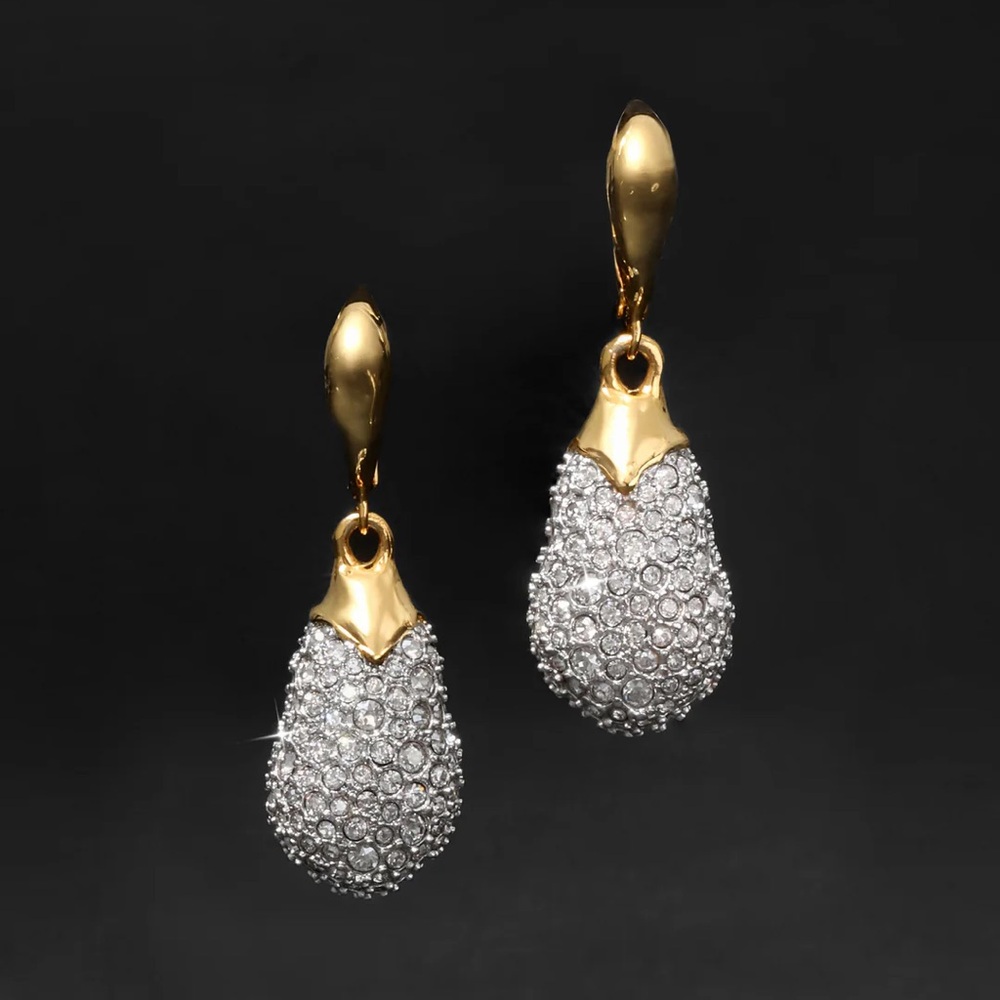 ALEXIS BITTAR • Solanales Crystal Pavé Teardrop Leverback Earrings